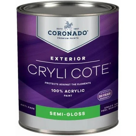 Benjamin Moore & Co-Coronado 236060 Coronado Cryli-Cote QT Tintable, Semi-Gloss Acrylic Exterior Pai | Walmart (US)