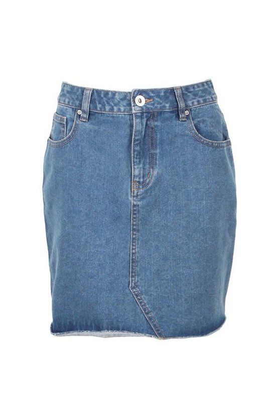 High Rise Denim Mini Skirt | Boohoo.com (US & CA)