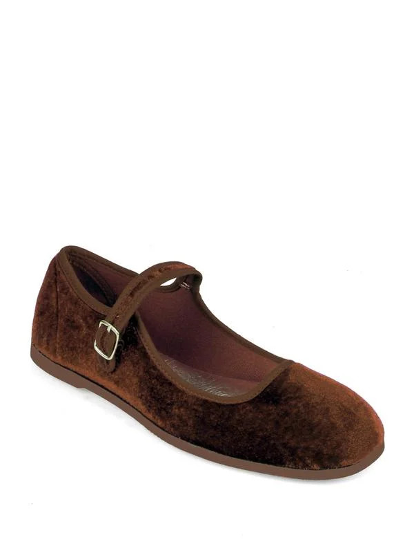 Nature Breeze Mary Jane Women's Flats in Brown - Walmart.com | Walmart (US)