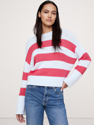 Oversized Cotton Roll-Neck Sweater | Banana Republic (US)