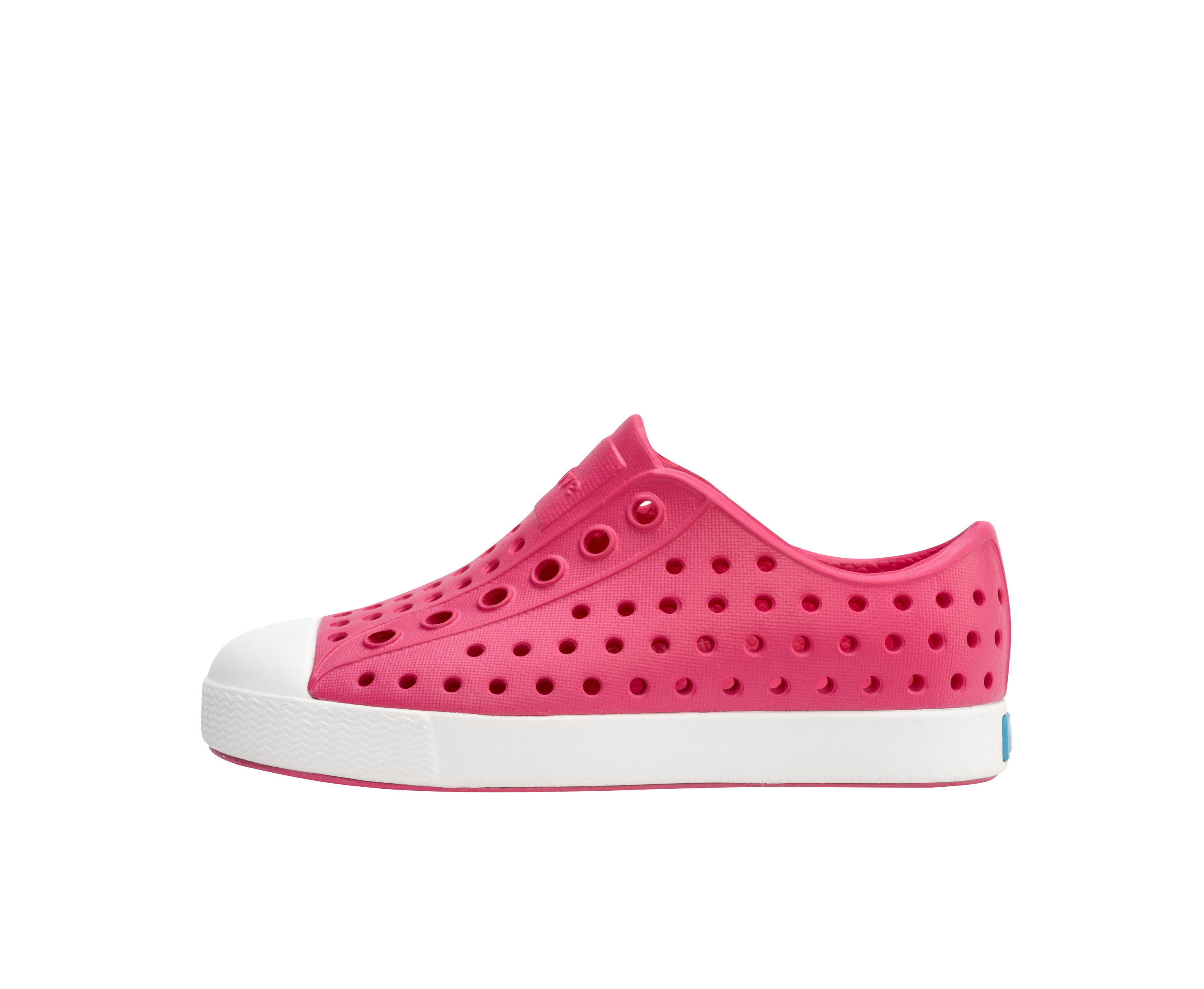 Native Shoes Jefferson Child Shoes in Hollywood Pink/Shell White | Vegan | Odor Resistant | Shock Absorbent | EVA | Native Shoes