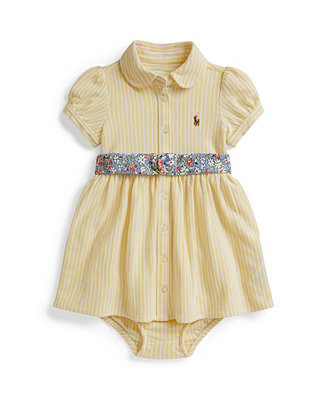 Polo Ralph Lauren Baby Girls' Polo Club Collar Dress and Bloomers, 2-Piece Set - Macy's | Macy's