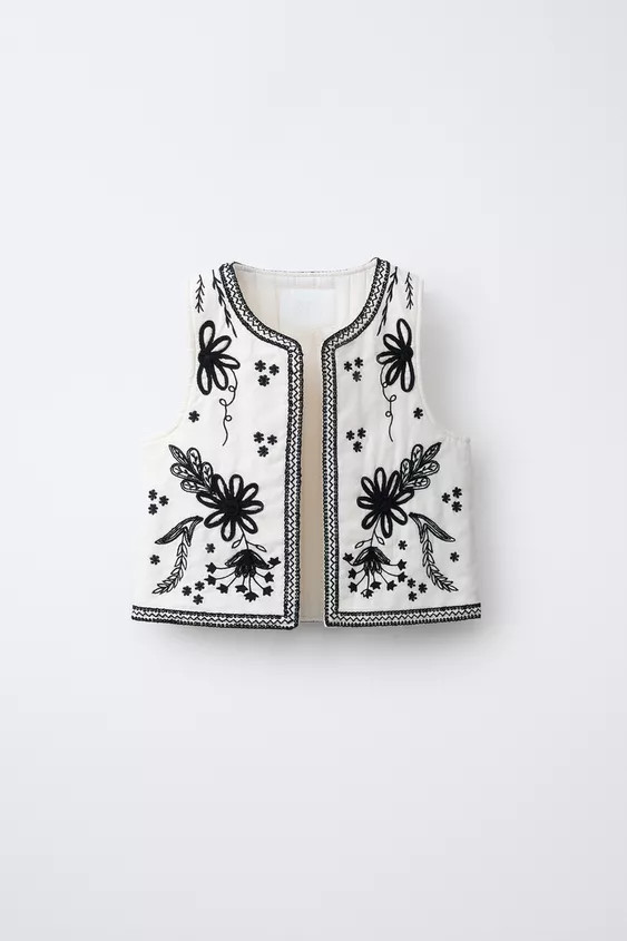 EMBROIDERED VEST | Zara Canada