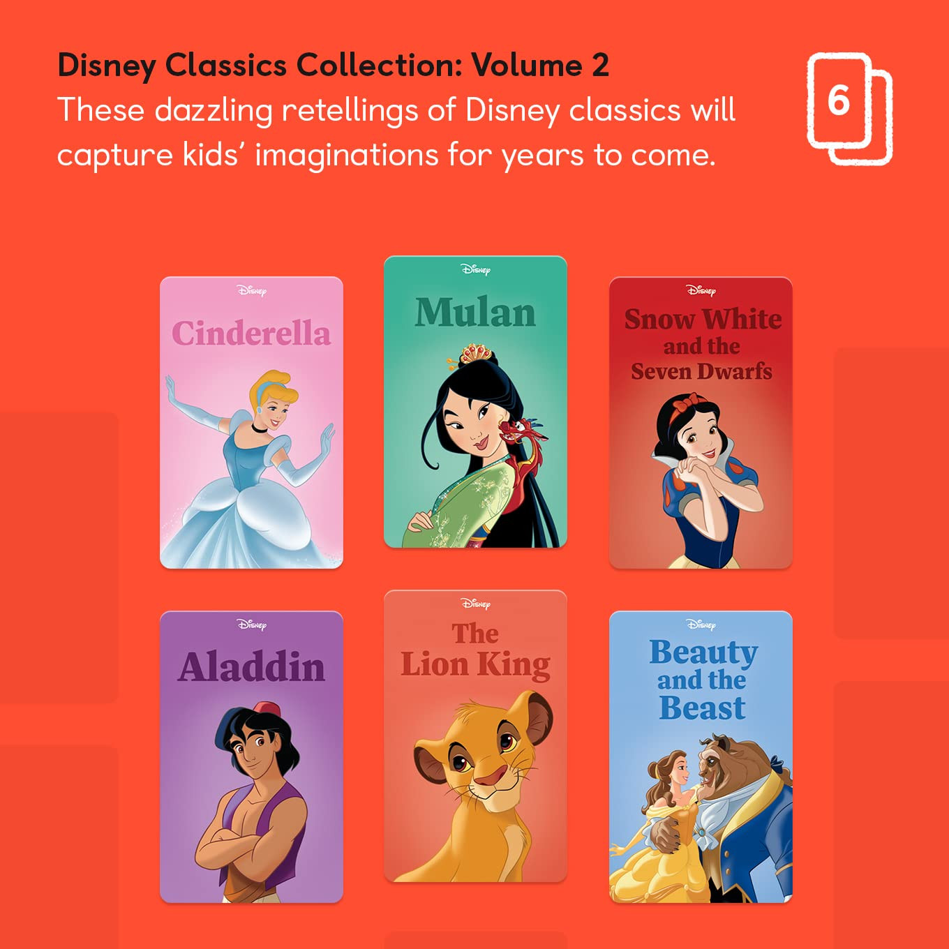 Yoto Disney Classics Collection: Vol. 2 – Kids 6 Audio Cards for Use with Player & Mini All-in-... | Amazon (US)