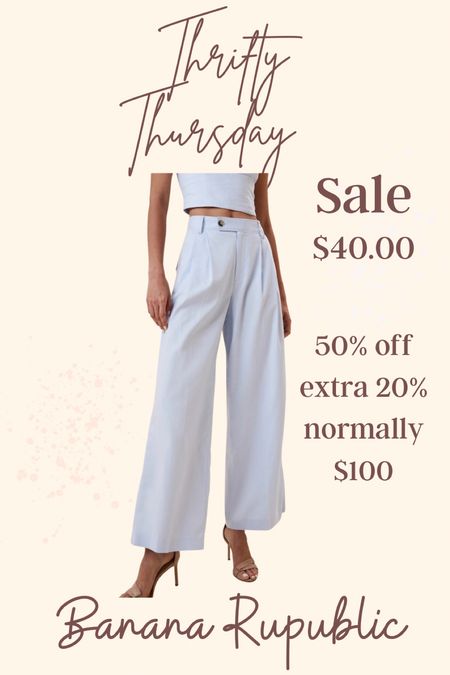 🚨sale alert

Banana Republic 
LINEN-BLEND WIDE-LEG PLEATED TROUSER

50% off with extra 20% off
Makes them$40
Comes in 7 colors perfect for workwear

Or wear casual with a tee


#LTKsalealert #LTKfindsunder50 #LTKworkwear