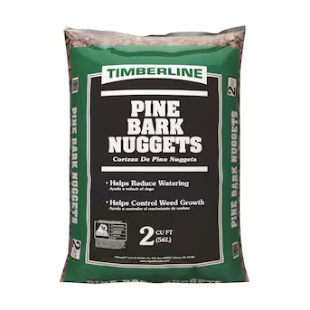 Timberline 2-cu ft All Natural Pine Bark Nuggets Mulch | Lowe's