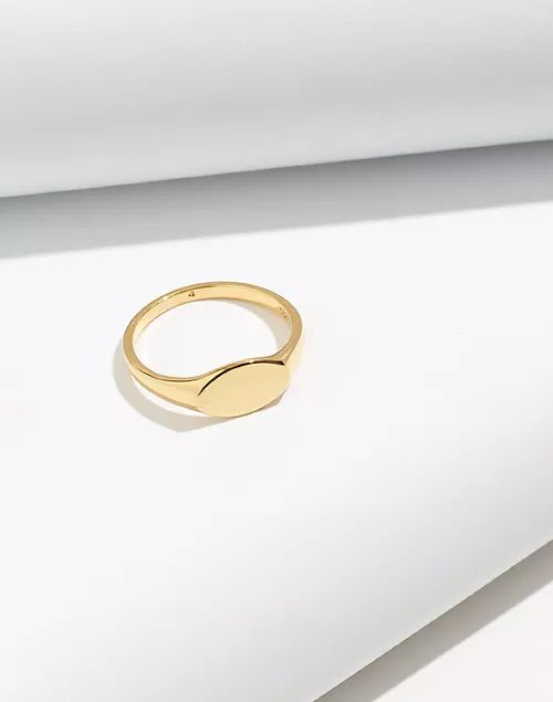 Delicate Collection Demi-Fine 14k Plated Signet Pinky Ring | Madewell
