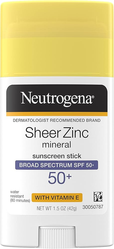 Neutrogena Sheer Zinc Oxide Mineral Sunscreen Stick with Vitamin E | Amazon (US)