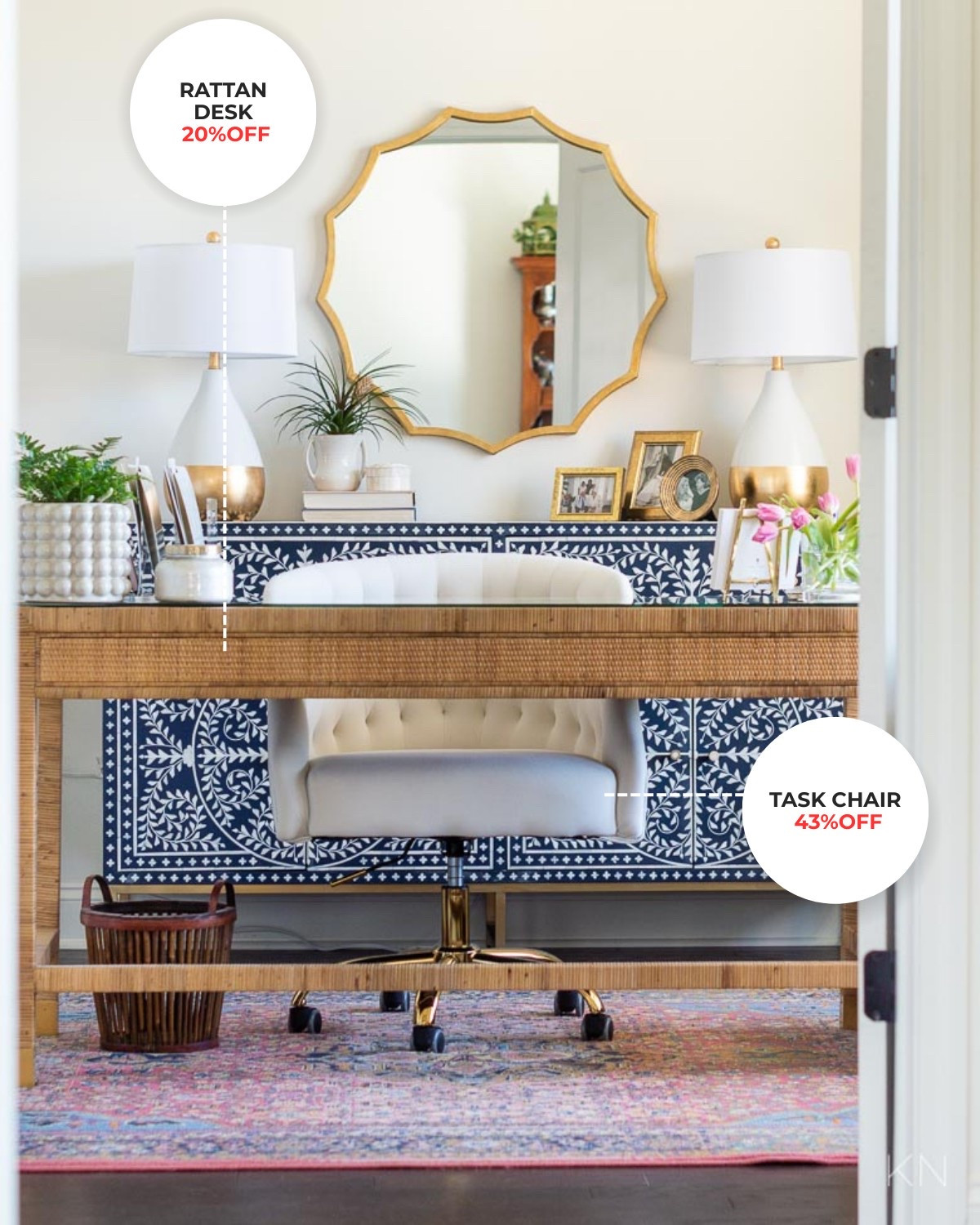 Don’t sleep on this rattan desk or the affordable, pretty rolling office chair this Memorial Day sale weekend! 

#LTKSaleAlert #LTKHome