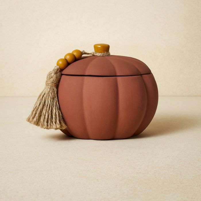 10oz Terracotta Pumpkin Yellow Candle - Opalhouse™ designed with Jungalow™ | Target