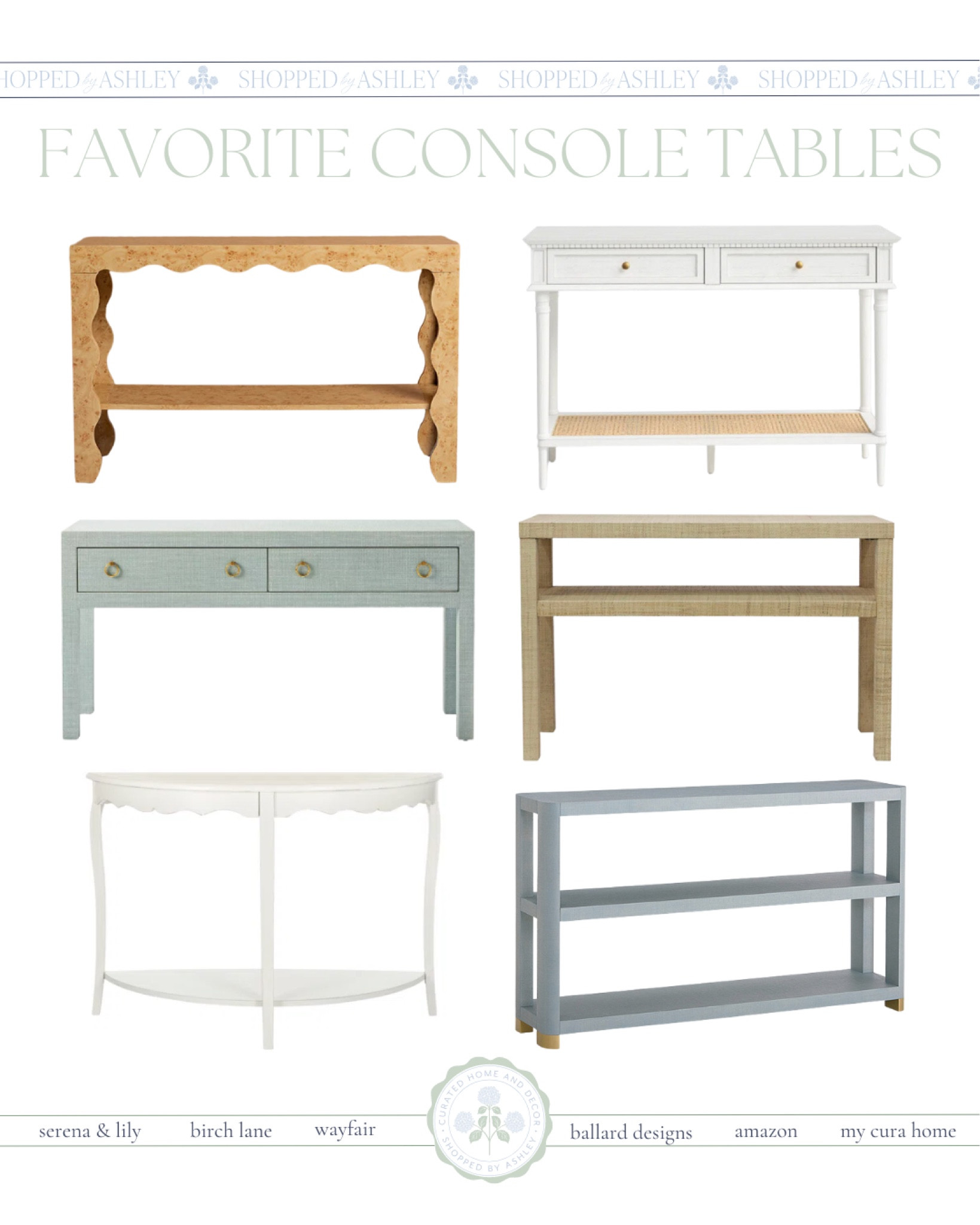 Favorite coastal Grandmillennial style console tables! 

Entryway table, console table, tv console, Ballard designs, Serena and lily, coastal grandmother, coastal grandma, grandmillennial 

#LTKStyleTip #LTKHome #LTKSaleAlert