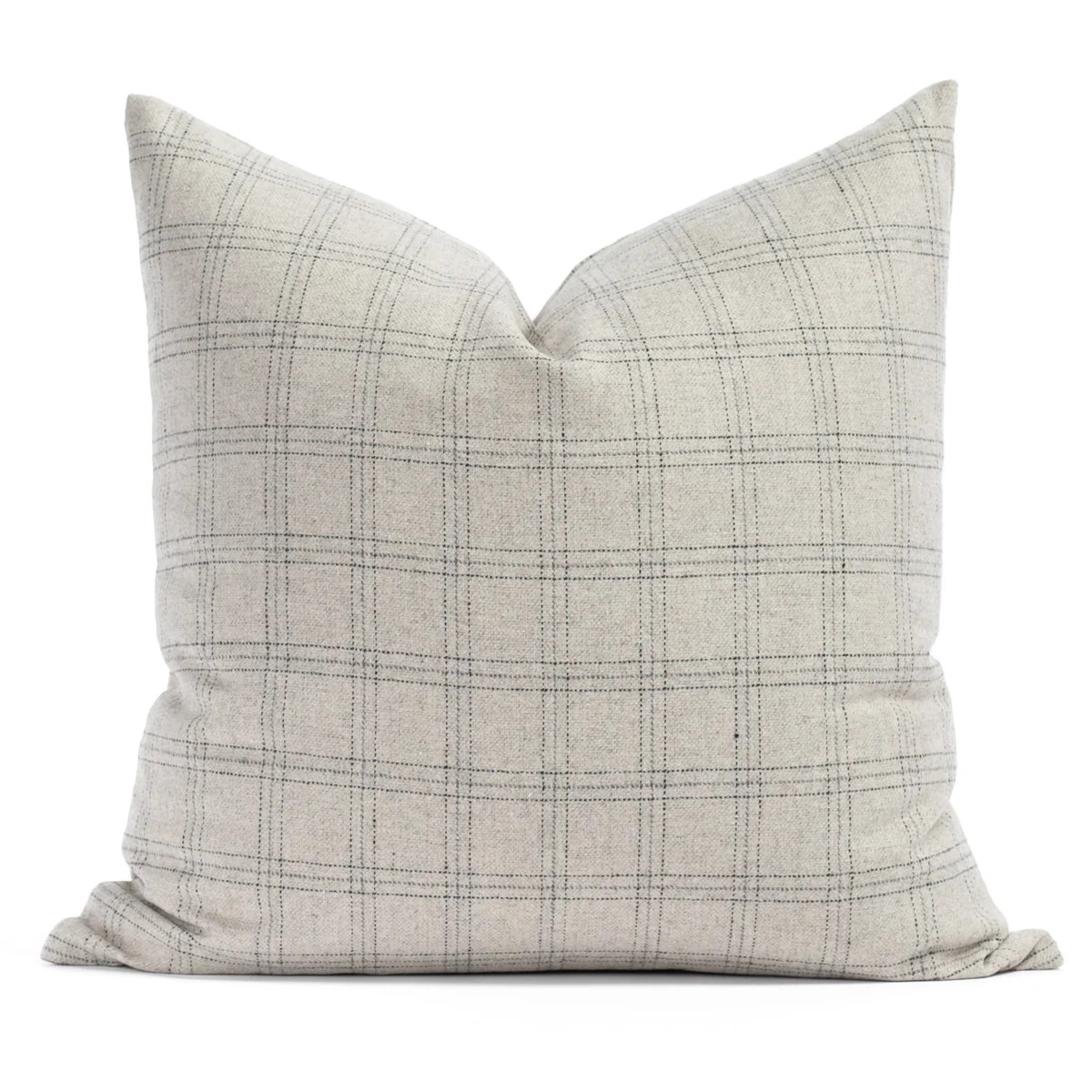 Dorset Plaid 20x20 Pillow, Light Grey | Tonic Living