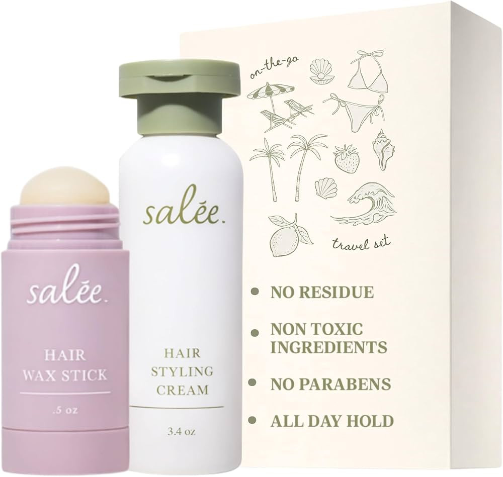 SALEE. - Hair Styling Cream & Wax Stick Duo Travel Size For Women & Kids | Anti-Frizz Leave-In Sm... | Amazon (US)