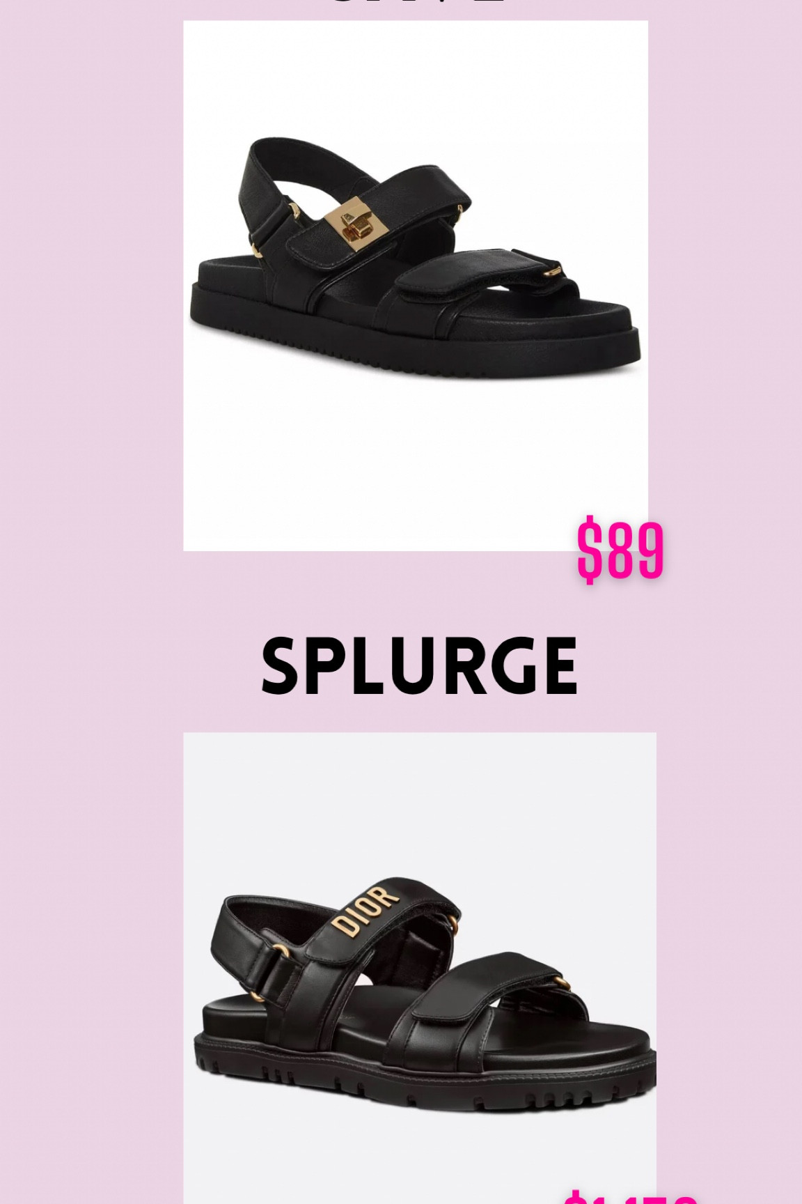 Save or splurge, sandals summer 

#LTKunder50 #LTKstyletip #LTKFind