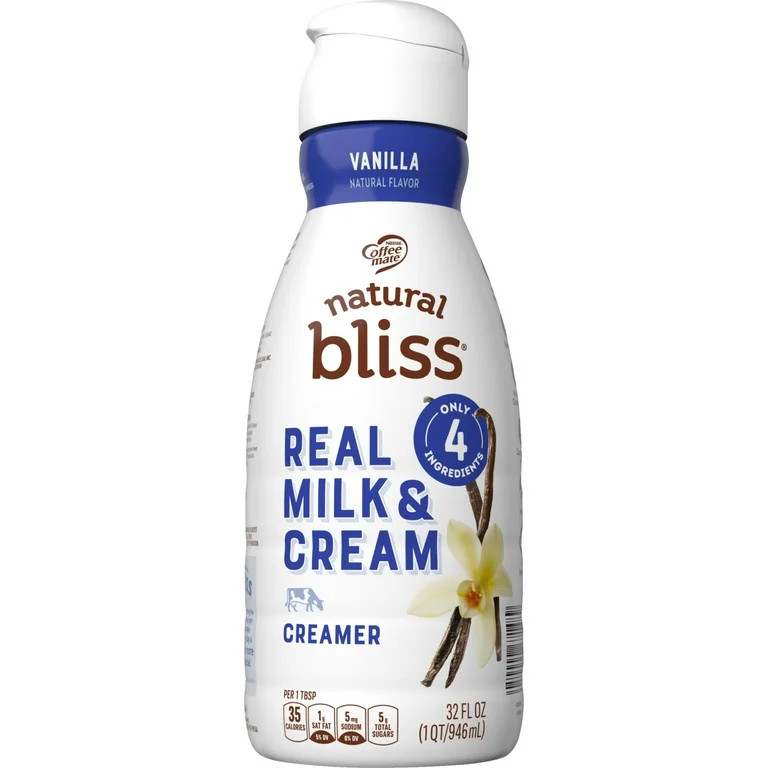 Nestle Coffee Mate Natural Bliss Vanilla All Natural Liquid Coffee Creamer, 32 fl oz | Walmart (US)
