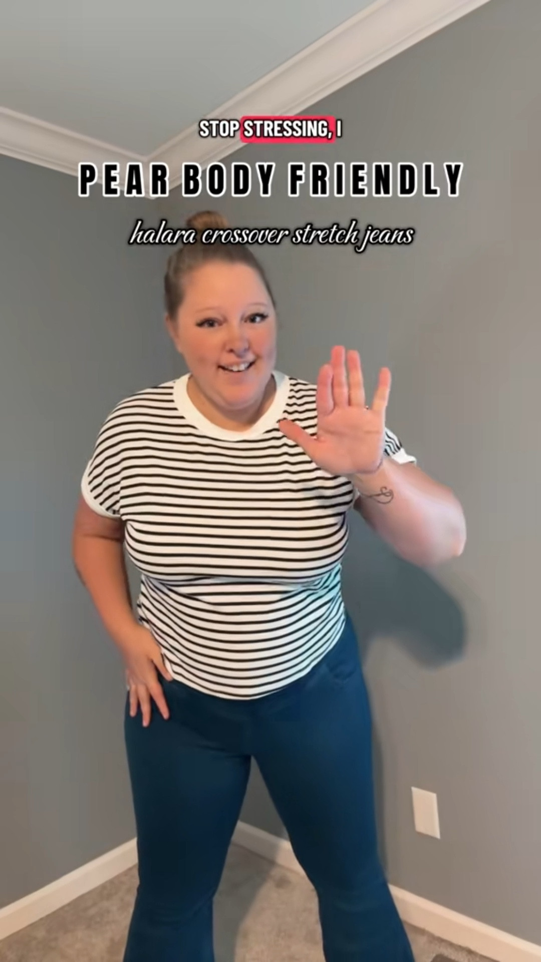 Struggling to find jeans that fit your pear shaped body? Check out these crossover stretch jeans from Halara. The crossover design in the front is very flattering on the tummy and the stretch design is flattering on the booty. Great for daily wear!

#LTKMidsize #LTKmomlife #LTKootd