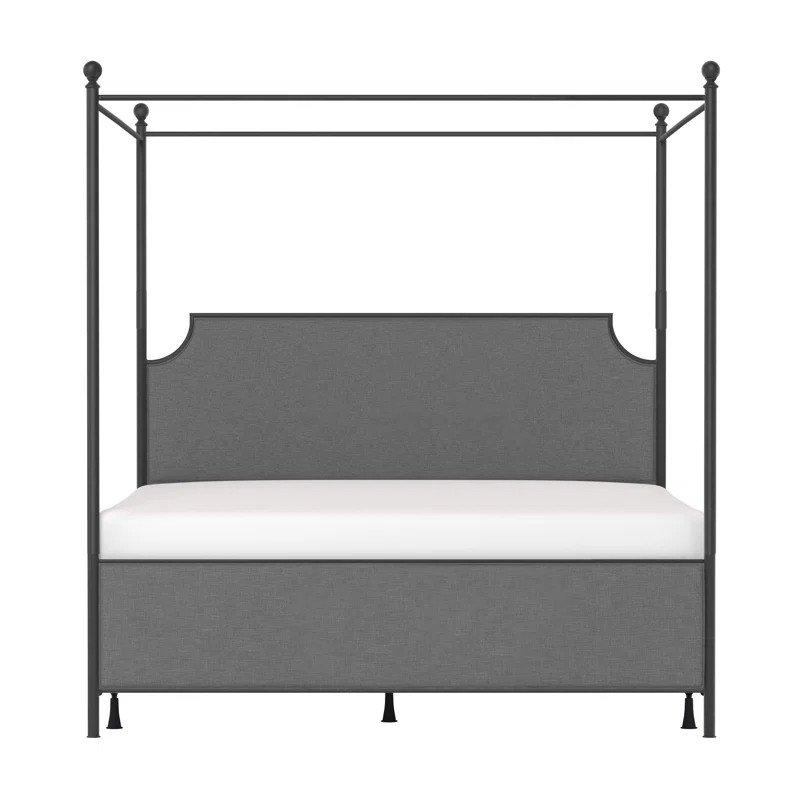 Nordland Upholstered Metal Canopy Bed | Wayfair North America