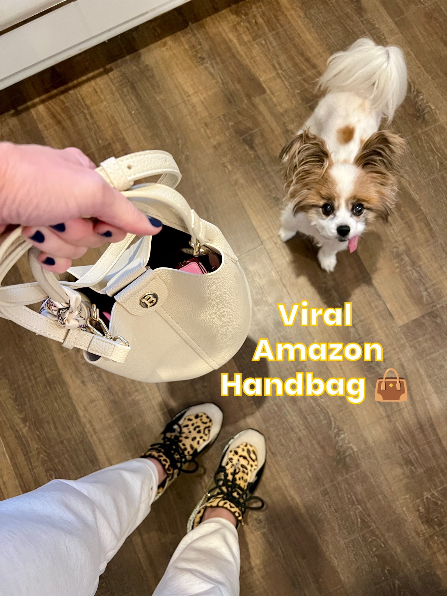 I’m in LOVE with this handbag. Not too large but not too small, and has tiny handles or the strap to wear as a crossbody. // pants wearing a small and linking similar sneakers. 

#LTKOver40 #LTKFindsUnder50 #LTKStyleTip