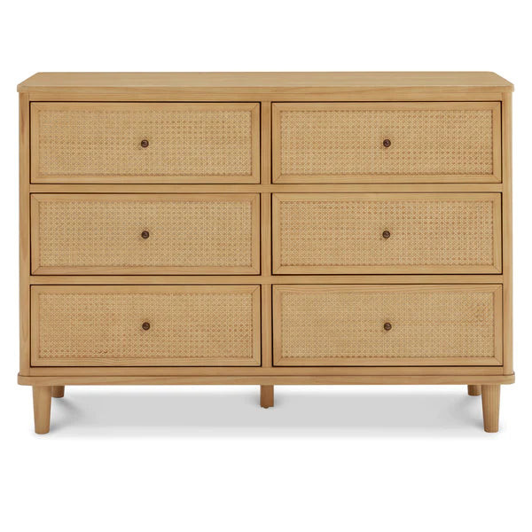 Namesake | Marin with Cane 6 Drawer Dresser | Honey | Bohemian Mama