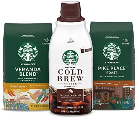 Starbucks Cold Brew Concentrate & Ground Coffee — Starbucks Blonde & Medium Roast — Limited E... | Amazon (US)