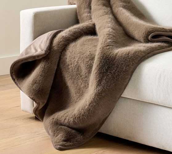 Faux Fur Mink Throw | Pottery Barn (US)