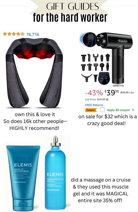 Absolutely recommend all of these products, the massager and massage wand are highly recommended and have rave reviews. The massager is on major sale right now. The muscle oil is incredible and currently 35% off #ltkfamily #ltkmens

#LTKHoliday #LTKGiftGuide #LTKSeasonal