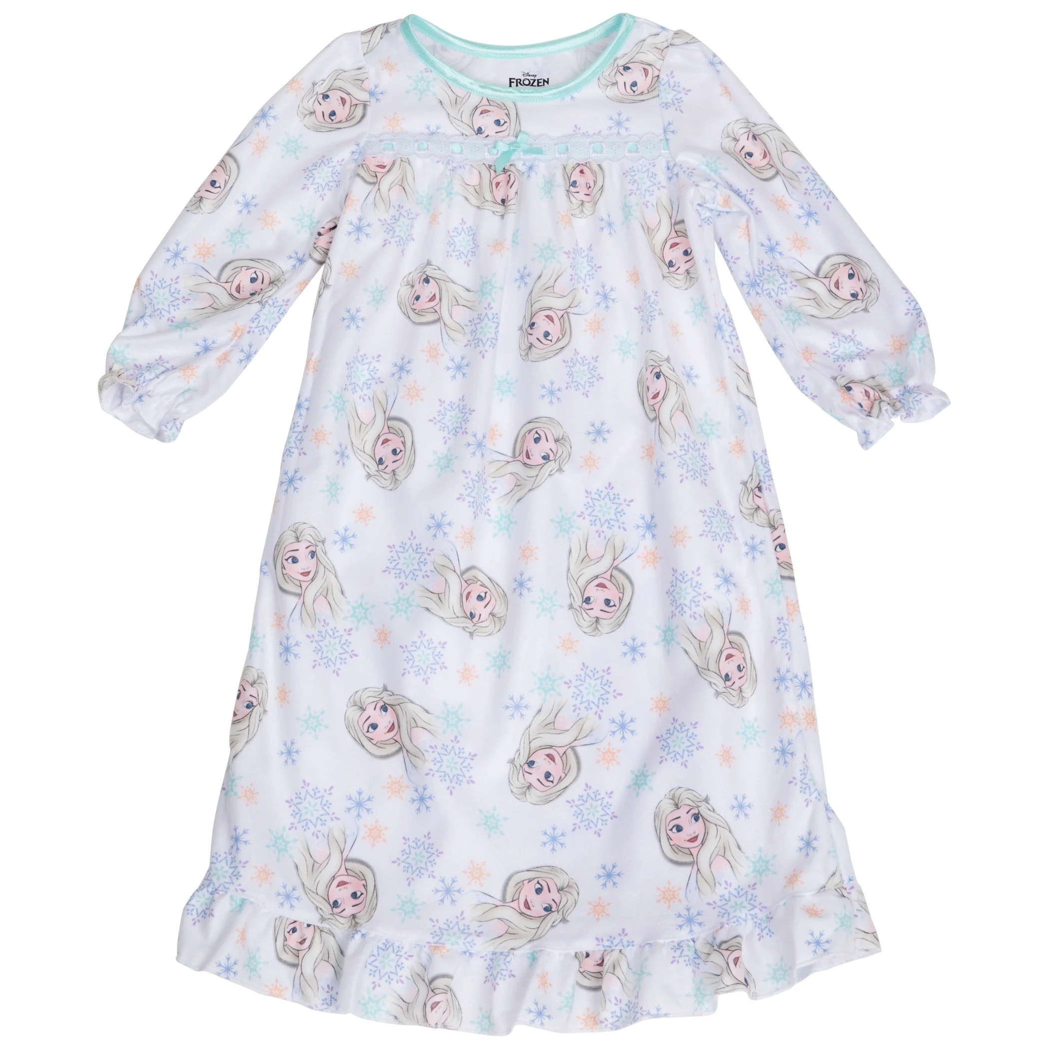 Disney Frozen 2 Elsa  and  Snowflakes Girl's Nightgown Pajamas-Toddler 2T - Walmart.com | Walmart (US)