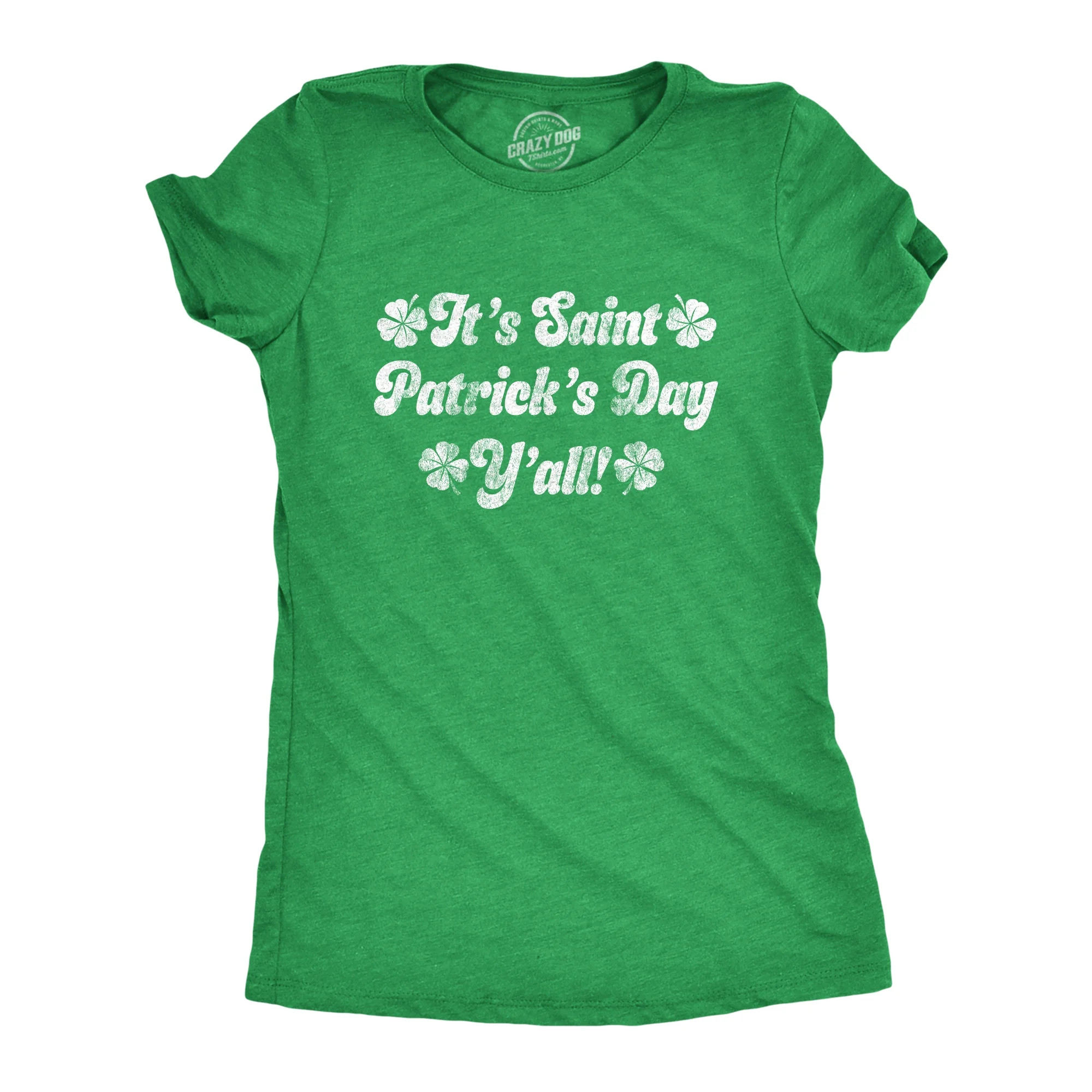 Womens Its Saint Patricks Day Yall T shirt Funny St Patrick Parade Green Cute Womens Graphic Tees | Walmart (US)