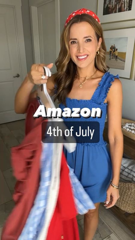 Amazon Memorial Day weekend outfits. Fourth of July outfits. BBQ outfits. Summer outfits. Casual outfits. Gingham dress. 4th of July. Vacation outfits. 

*Wearing smallest size in each. 

#LTKtravel #LTKunder50 #LTKswim