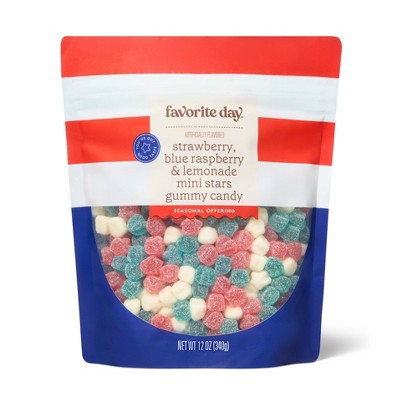 Mixed Berry Lemonade Mini Red, White & Blue Stars Gummy Candy - 12oz - Favorite Day™ | Target
