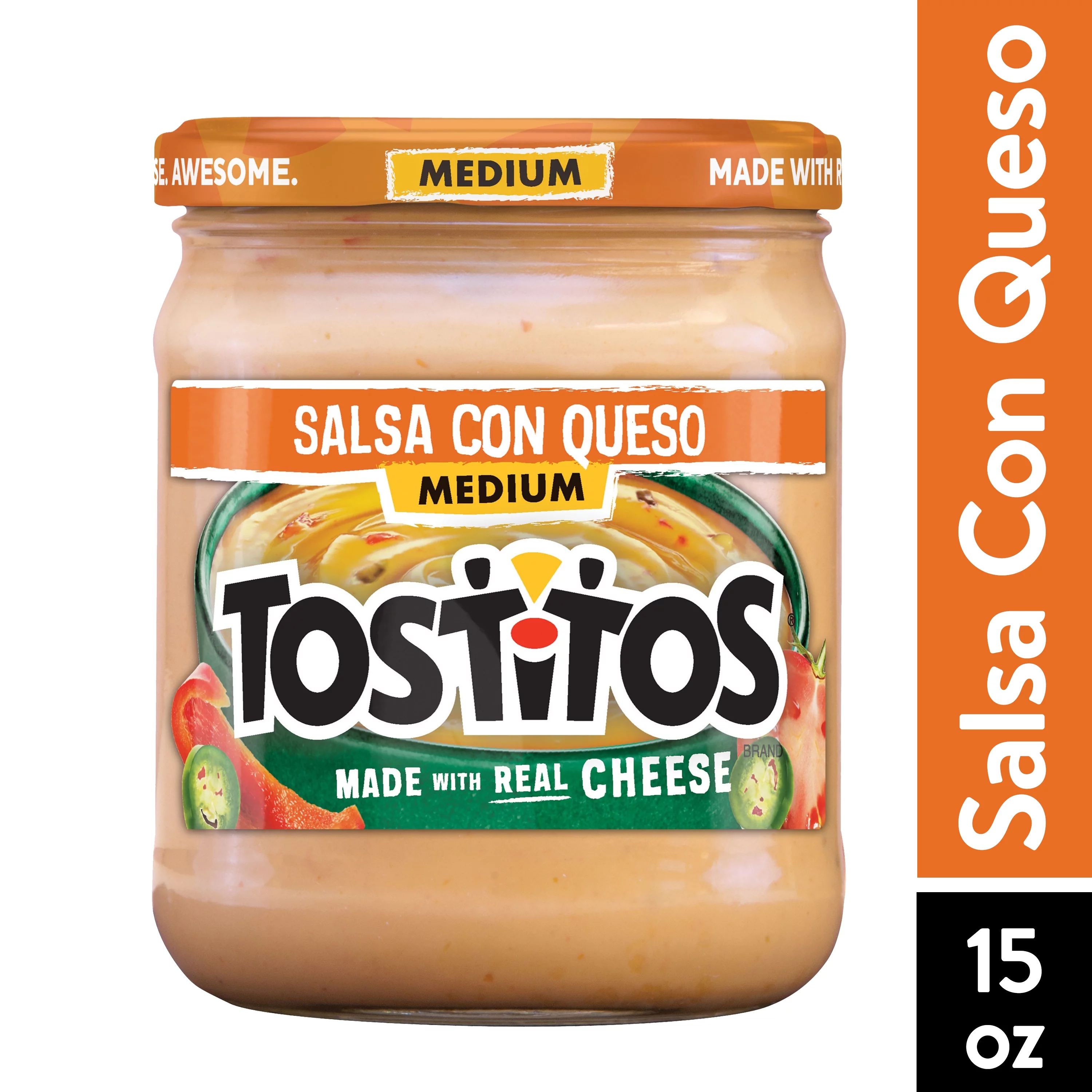 Tostitos Salsa, Medium Salsa Con Queso, 15 Oz Jar | Walmart (US)