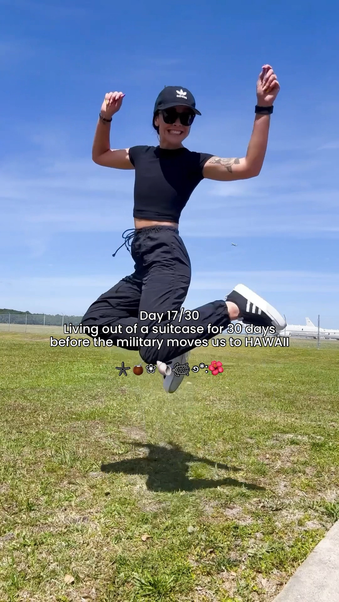 All black fit check ft. The US Navy P-8 Poseidon ✈️ 

Black outfit / cargo pants / joggers / spring / Adidas / for her / Nicki Bunting

#LTKVideo #LTKshoecrush #LTKstyletip