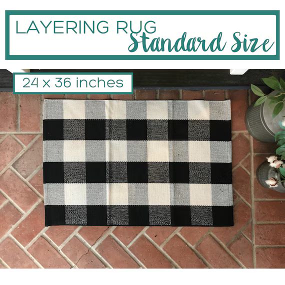 Doormat Layering Rug /buffalo Check Entry Rug / Buffalo Plaid | Etsy | Etsy (US)