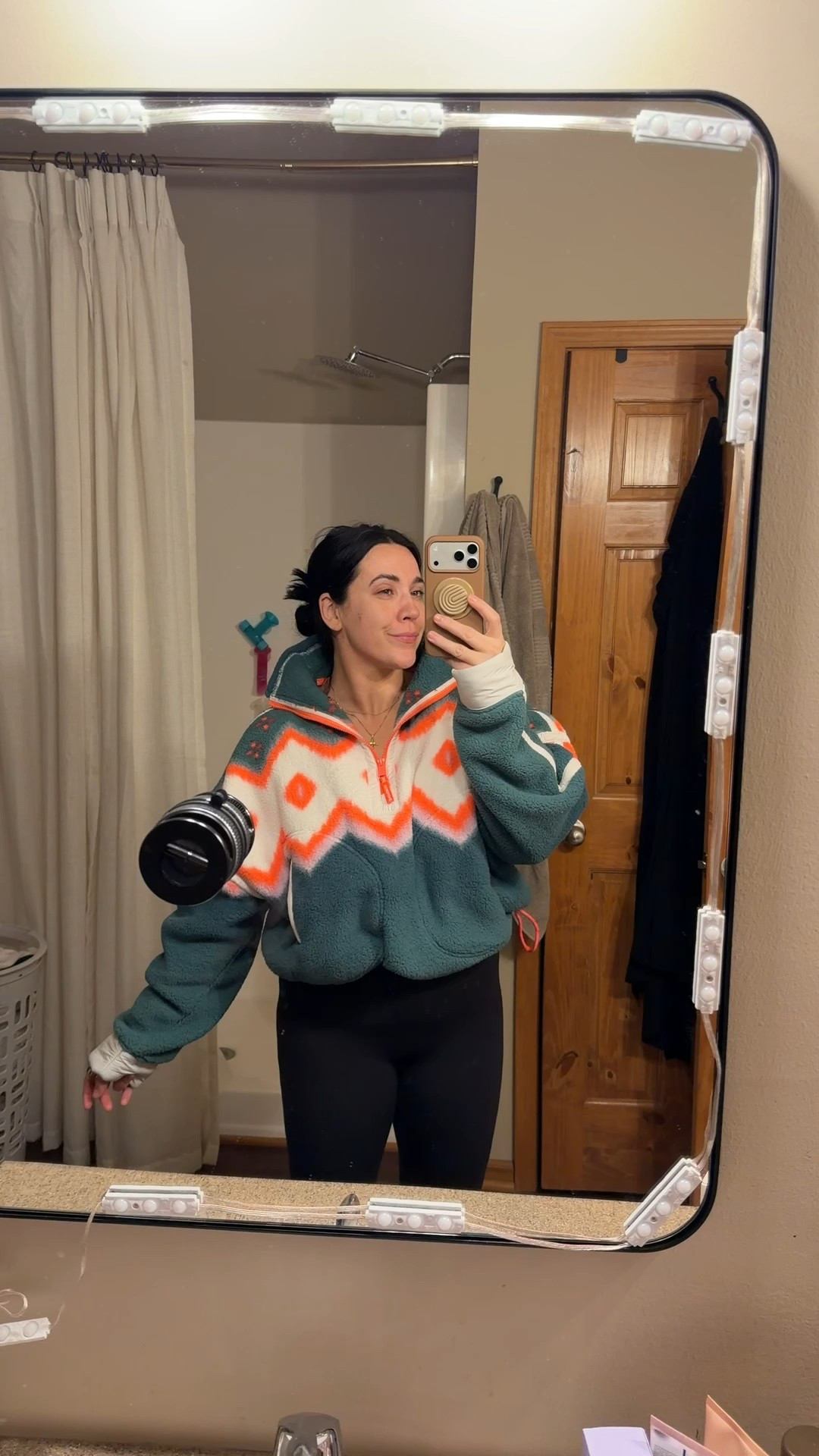 My winter uniform. Leggings and a cozy fleece. I did a size L 

#LTKmomlife #LTKSeasonal #LTKMidsize