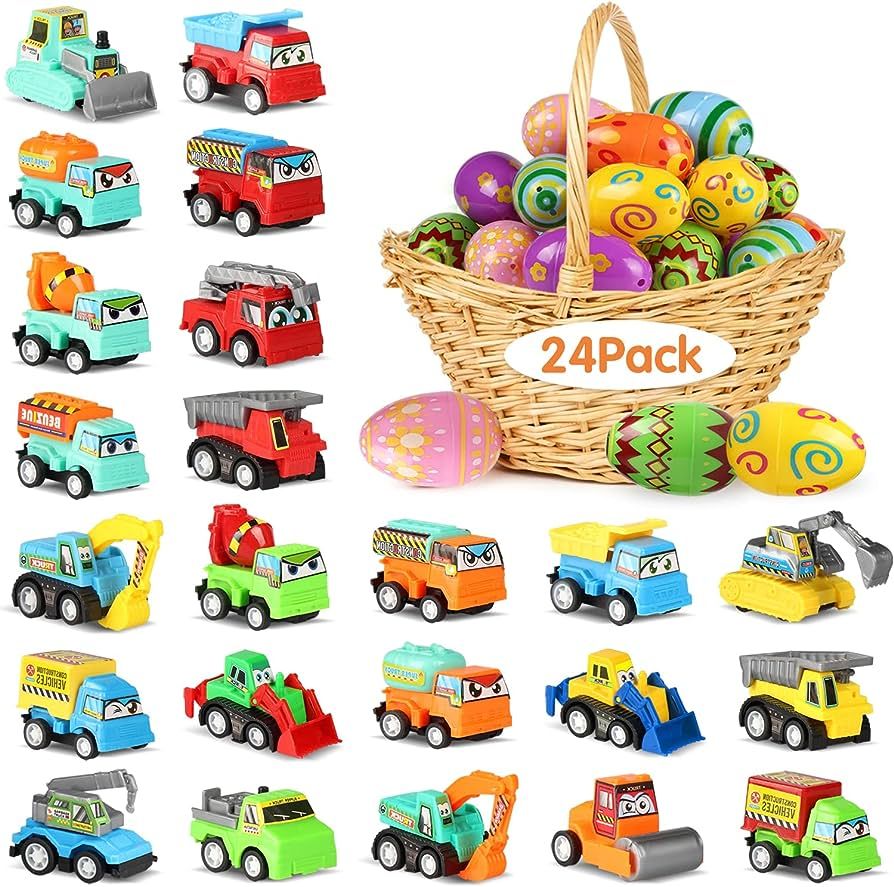 24 Pack Easter Basket Stuffers Gifts for Kids Teens Toddlers, Colorful Easter Egg Filled with Con... | Amazon (US)