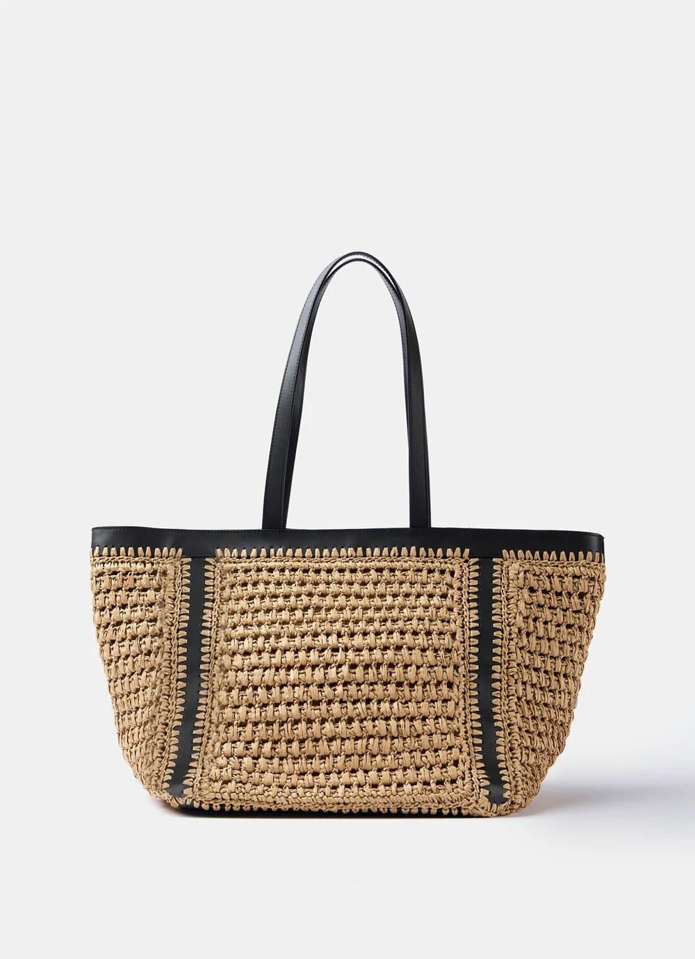 Black Woven Tote Bag | Mint Velvet