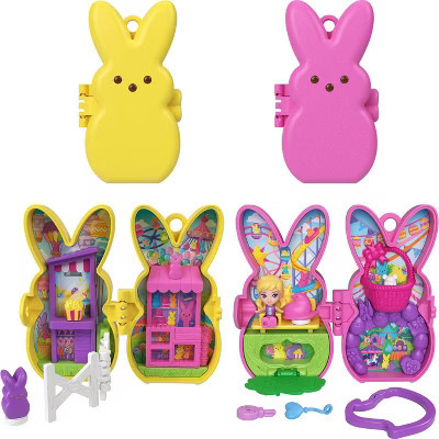 Polly Pocket Peeps, Doll & 2 Playsets with 7 Themed Accessories, Compact Travel Toy with Keychain Clip | Target