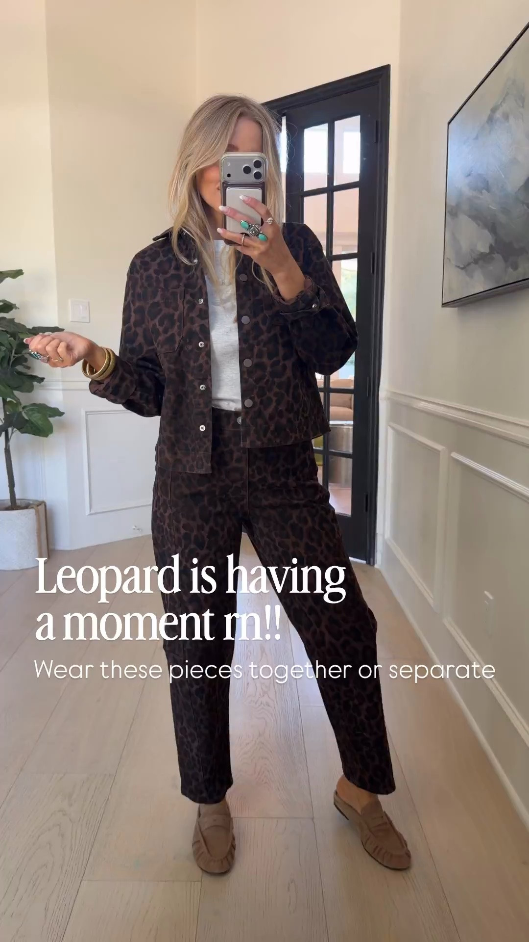 🤍Leopard is a neutral—I don’t make the rules. 🐆🤎✨ This matching set is giving effortlessly cool for fall.