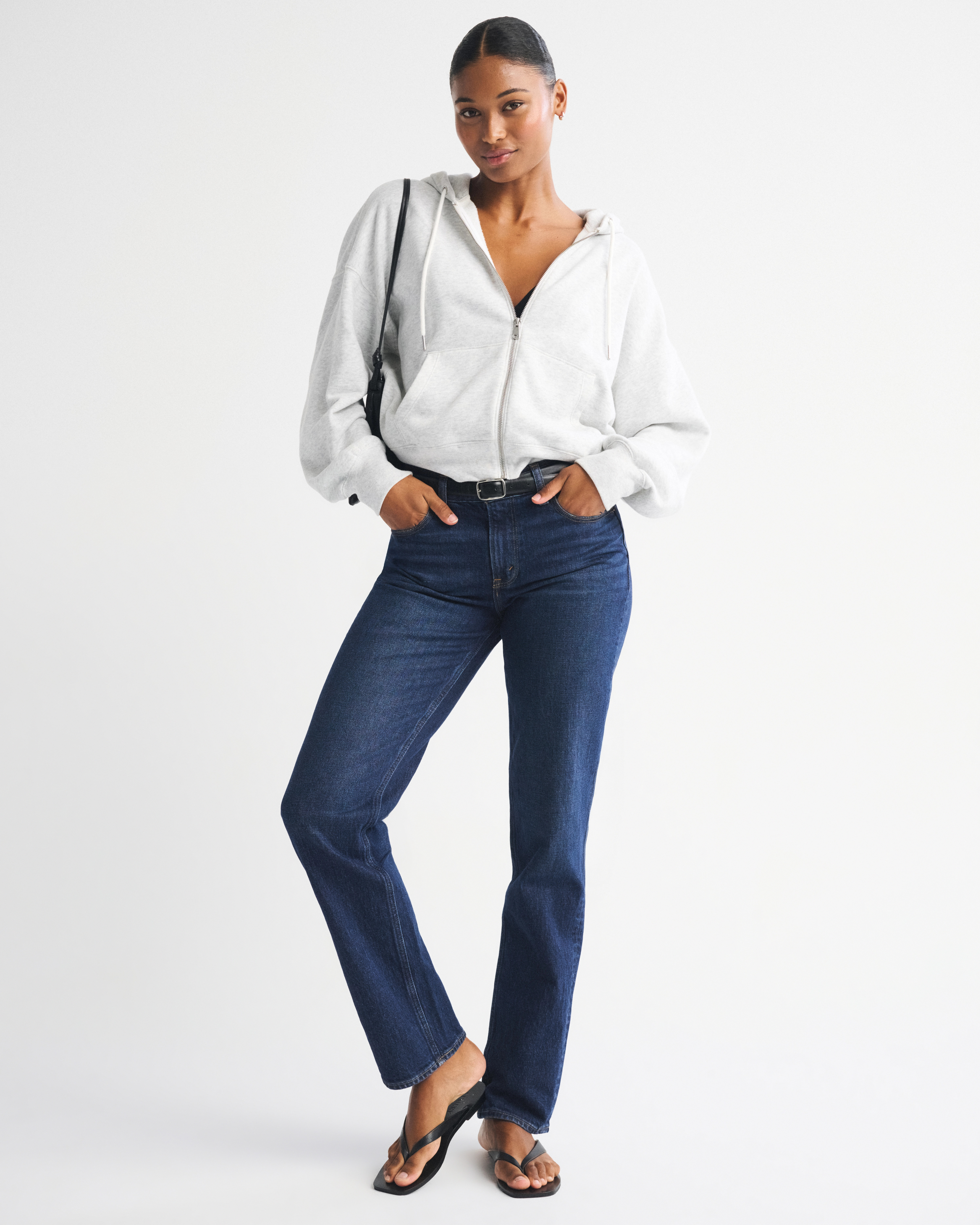 Curve Love Mid Rise 90s Straight Jean | Abercrombie & Fitch (US)