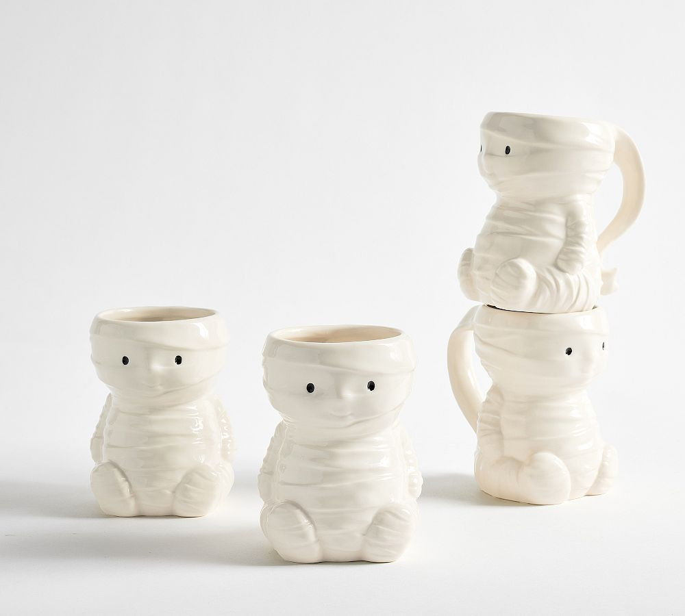 Mummy Mugs, Set of 4 - White | Pottery Barn (US)
