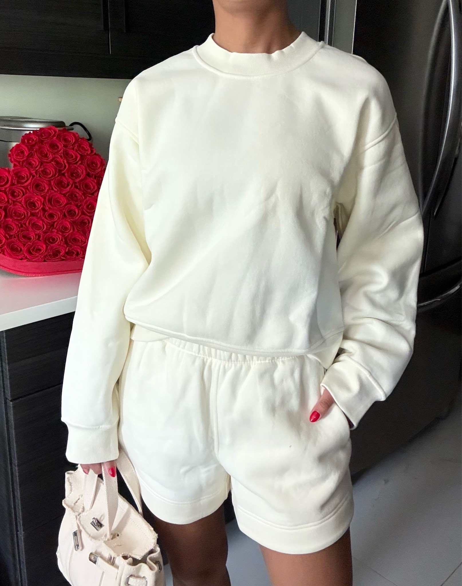 a steady state moment in coconut ivory by lululemon ! 🥥 🤍 

sweatshirt, shorts, athleisure, lounge, Pilates, yoga, petite.

#LTKActive #LTKPetite #LTKootd