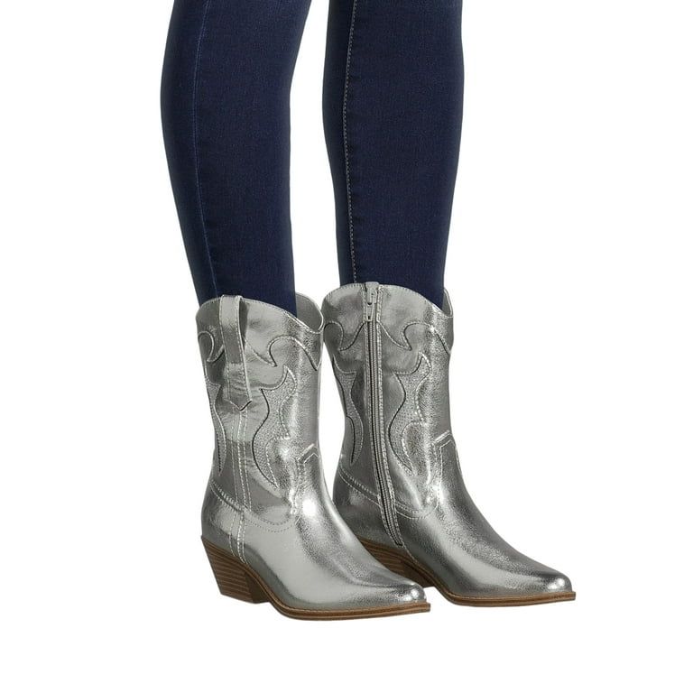 No Boundaries Women's Short Western Boot - Walmart.com | Walmart (US)