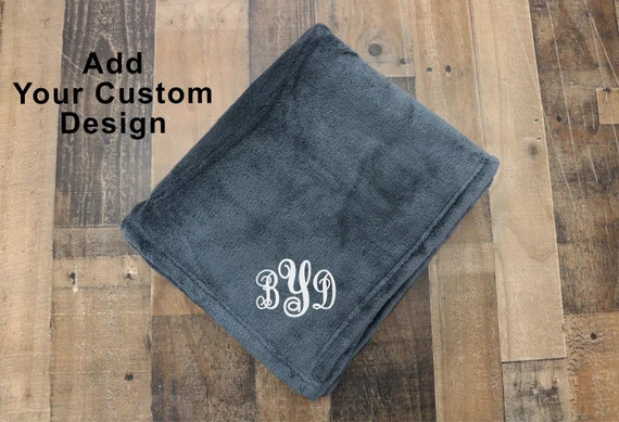 Ultra Plush Blanket / Customized Blankets / Monogrammed Throw / Personalized Blankets / Embroider... | Etsy (US)