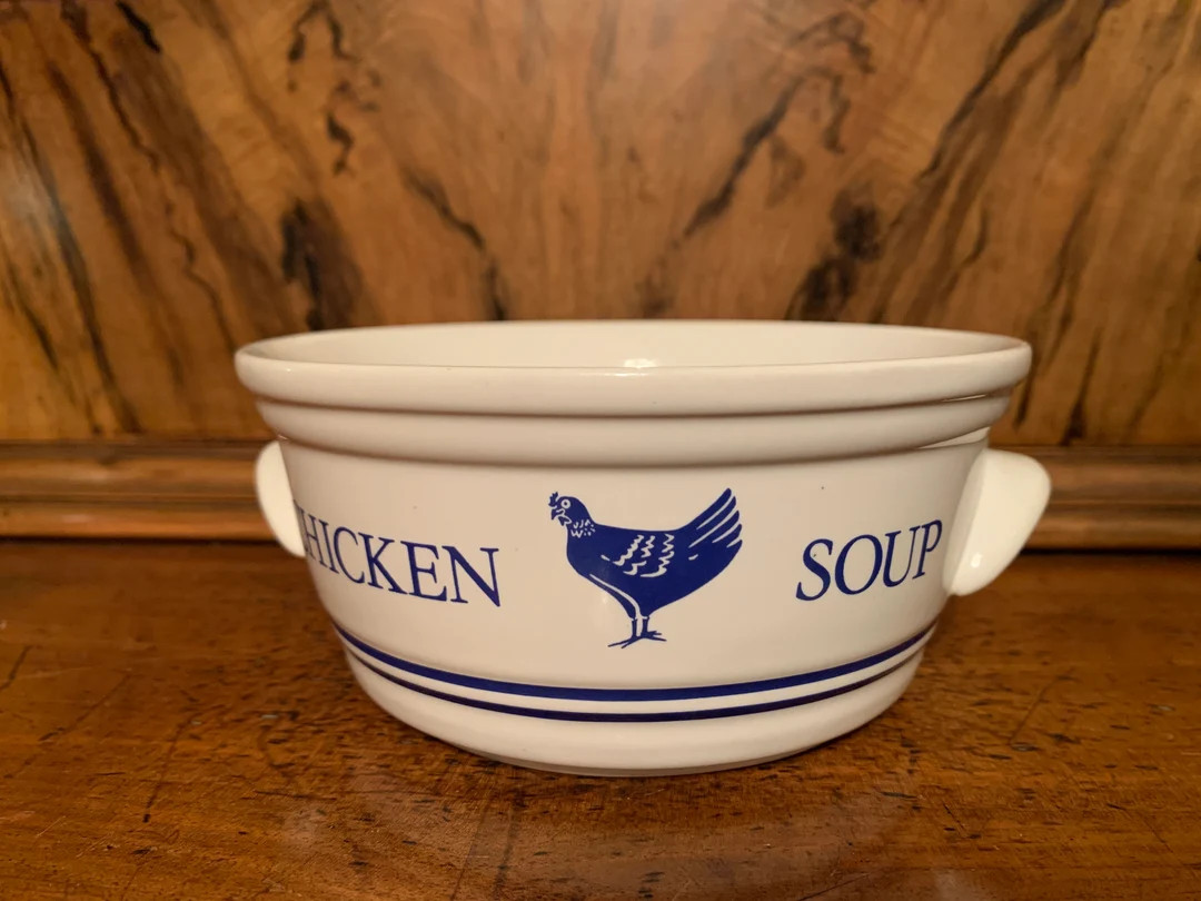 Vintage Chicken Soup Bowl, FTD Get Well Gift, 1980s Ceramic Crock | Etsy (US)