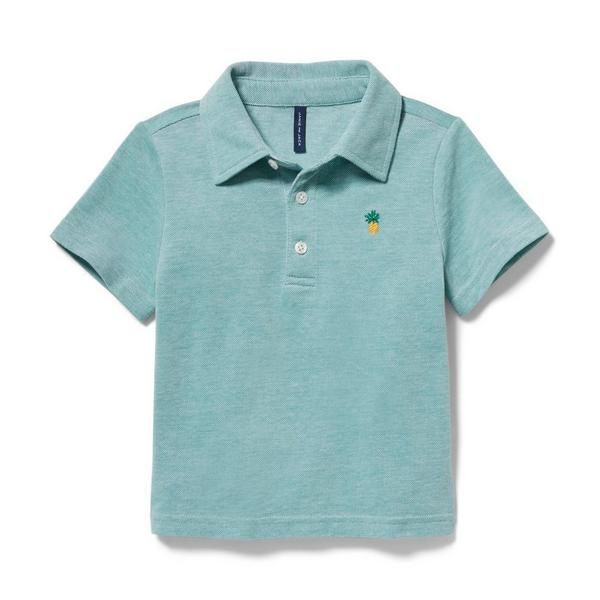 Embroidered Pique Polo | Janie and Jack