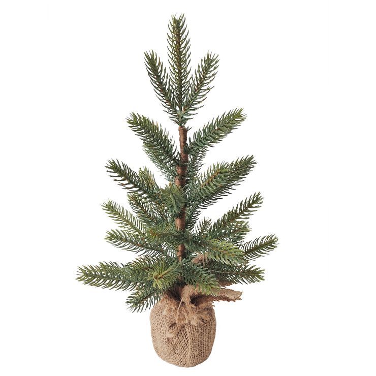 Northlight 14" Pine Tree in Natural Jute Base Christmas Decoration | Target