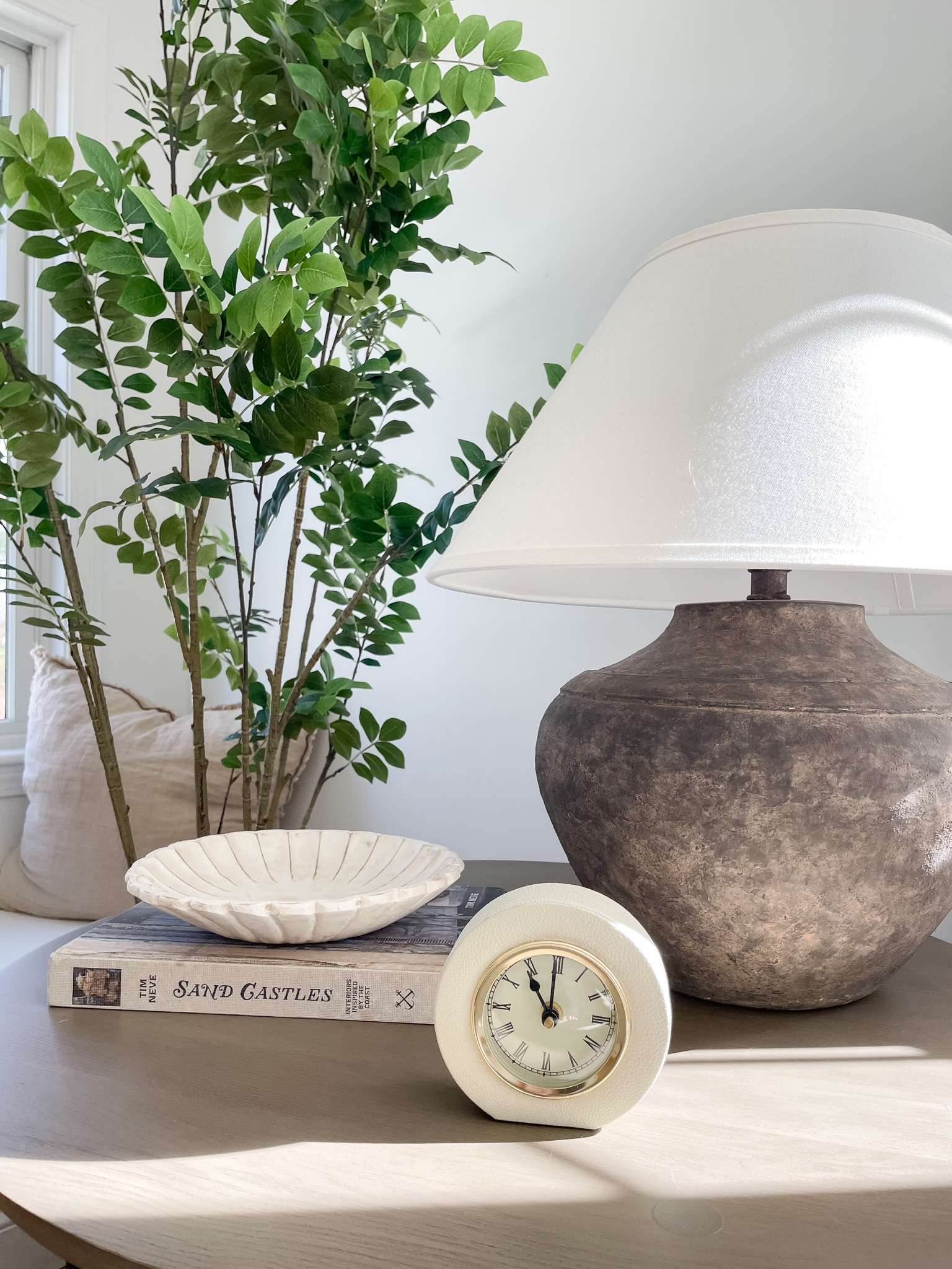 Side table styling, Amazon find, home decor, spring decor, lamp, faux tree

#LTKhome #LTKstyletip #LTKfindsunder50