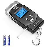 Fish Scale, Backlit LCD Display 110lb/50kg Fishing Scale with Measuring Tape, Electronic Balance ... | Amazon (US)