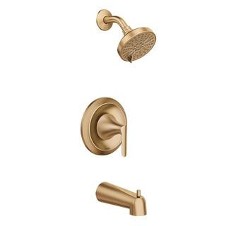 MOEN Findlay Single-Handle 6-Spray Tub and Shower Faucet in Bronzed Gold (Valve Included) 82518BZ... | The Home Depot