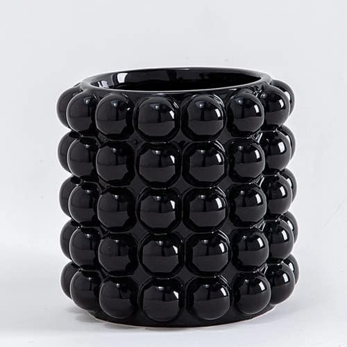 Anding Black Vase. Black Ceramic Vase for Home Decor. Pampas Grass Vase. Boho Vase.Modern Vase. D... | Amazon (US)